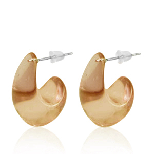 Pendientes Trendy criolla Marr&oacute;n tan