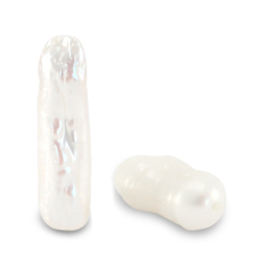 BQ Perlas de agua dulce forma irregular con brillo intenso Blanco natural