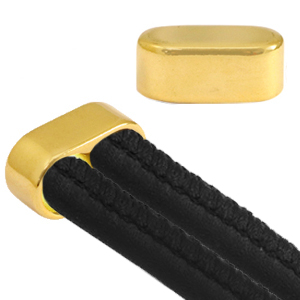 Terminales met&aacute;licas DQ doble &Oslash;10mm Dorado (sin n&iacute;quel)