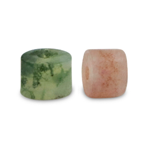 Piedras naturales Calcedonia (Cuarzo) disco 3x2mm Multicolor verde