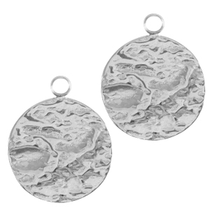 Colgantes Acero Inox 14mm Plateado