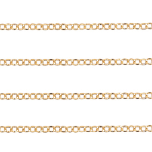 Fornituras met&aacute;licas DQ cadena jasseron tipo ancla 5mm Dorado (sin n&iacute;quel)