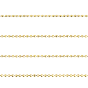 Fornituras met&aacute;licas DQ cadena de bola facetada 2mm Dorado (sin n&iacute;quel)