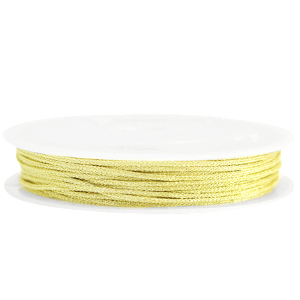 Hilo macram&eacute; trenzado 1mm Amarillo dorado met&aacute;lico