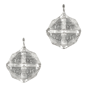 Colgantes met&aacute;licos DQ "ICXC NIKA" Plata vieja (sin n&iacute;quel)