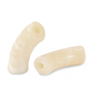 Abalorios acr&iacute;licos tubo Caramel beige m&aacute;rmol