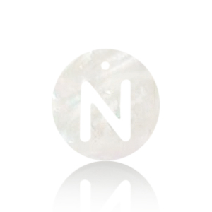 Colgantes conchas especial letra N Blanco (color natural)