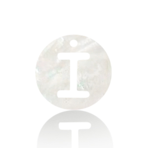 Colgantes conchas especial letra I Blanco (color natural)