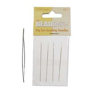 Beadsmith Agujas de enfilado con ojo grande 6cm Plateado