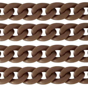 Cadena acr&iacute;lico 29mm mate Marr&oacute;n sabana