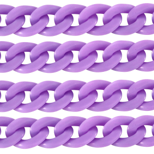 Cadena acr&iacute;lico 29mm mate P&uacute;rpura p&eacute;talo