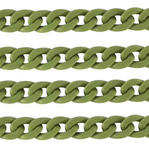 Cadena acr&iacute;lico 18mm mate Verde arboleda