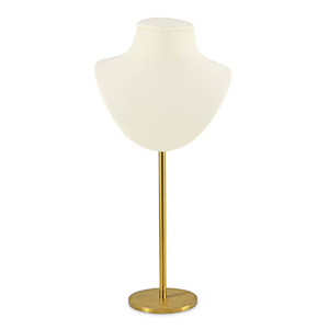 Expositor de joyer&iacute;a busto para collares Dorado-beige