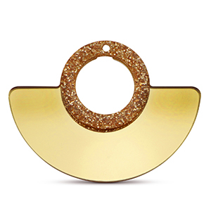 Colgantes llamativos Glitter met&aacute;lico dorado