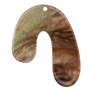 Colgantes de resina org&aacute;nico glitter Multicolor marr&oacute;n