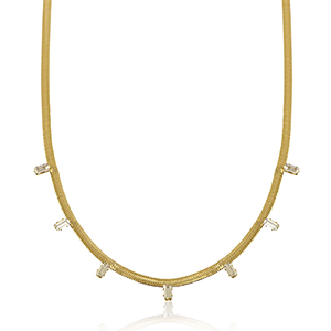 Cadenas Acero Inox serpiente cristal Dorado-cristal