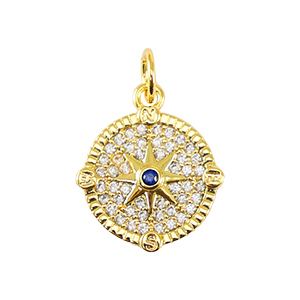 Metal TQ lat&oacute;n colgante estrella Dorado