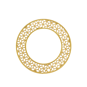 Colgantes Acero Inox bohemios 31mm Dorado