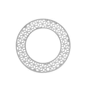 Colgantes Acero Inox bohemios 31mm Plateado