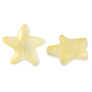 Abalorios de cristal estrella de mar Amarillo