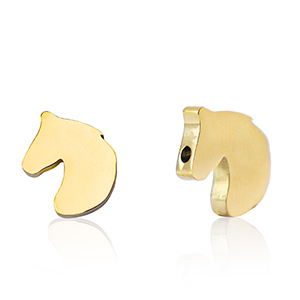 Abalorios Acero Inox caballo Dorado