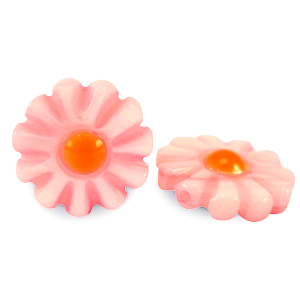 Abalorios conchas flor Rosa de sand&iacute;a-naranja