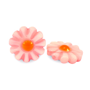 Abalorios conchas flor Rosa de sand&iacute;a-naranja
