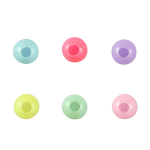 Abalorios con look acr&iacute;lico Multicolor pastel