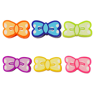 Abalorios de pol&iacute;meros mariposa Multicolor