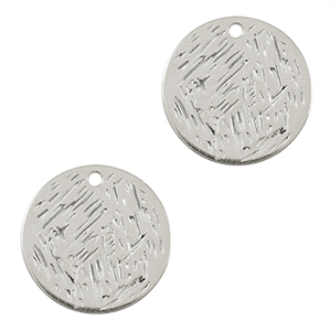 Colgantes met&aacute;licos DQ 20mm Plata vieja (sin n&iacute;quel)