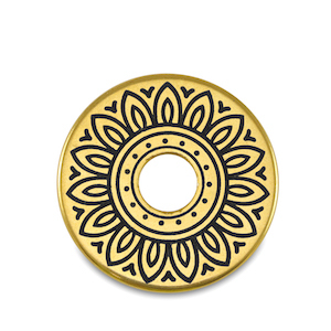 Abalorios met&aacute;licos DQ dona Dorado (sin n&iacute;quel)