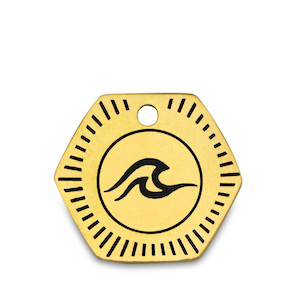 Colgantes Acero Inox ola Dorado