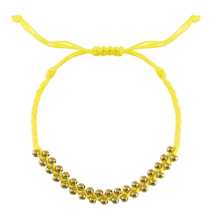 Pulseras Trendy abalorios de metal Amarillo-dorado