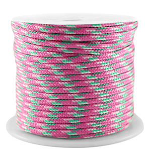 Cord&oacute;n estilo marino 2mm Rosa-verde-blanco