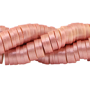 Abalorios Katsuki 4mm Rosa coral quemado-revestimiento pearl shine