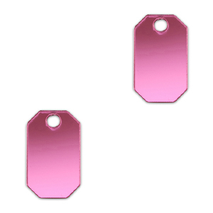 Colgantes llamativos oct&oacute;gono Magenta p&uacute;rpura met&aacute;lico