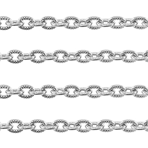 Fornituras Acero Inox cadena jasseron anclaje Plateado
