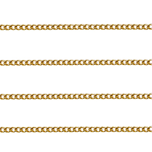 Fornituras Acero Inox cadena jasseron gourmet Dorado