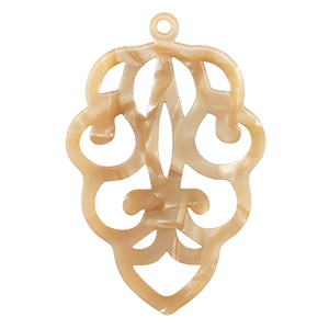 Colgantes de resina Marr&oacute;n arena