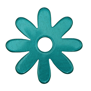 Colgantes Polaris Lucido flor Verde teal