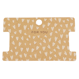 Tarjetas para joyer&iacute;a "for you" Marr&oacute;n claro