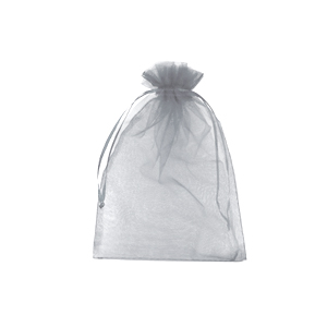 Bolso de organza 7x9cm Gris claro