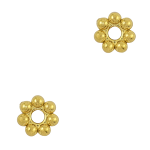 Abalorios Acero Inox anillo separador Bali 5mm Dorado