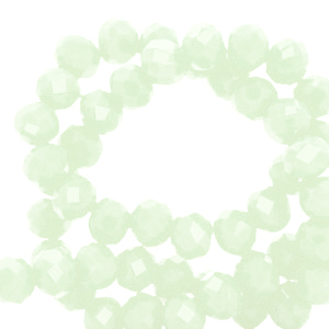 Abalorios faceteados disco 6x4mm Verde menta