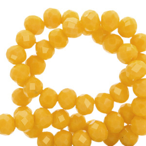 Abalorios faceteados disco 4x3mm Amarillo cromo