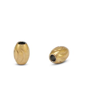 Abalorios Acero Inox 4x5mm Dorado