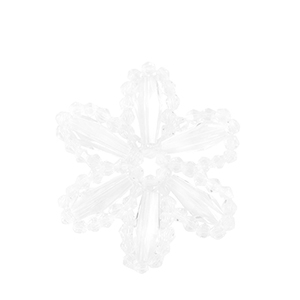 Pendientes faceteados flor Transparente