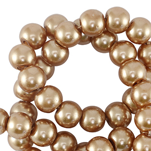 Perlas de cristal 4mm Taupe marr&oacute;n