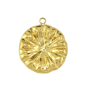 Colgantes Acero Inox flor Dorado