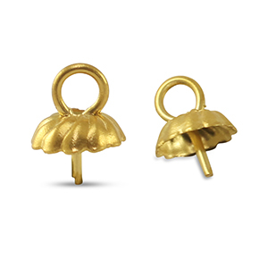 Fornituras acero inox terminal para abalorios Dorado